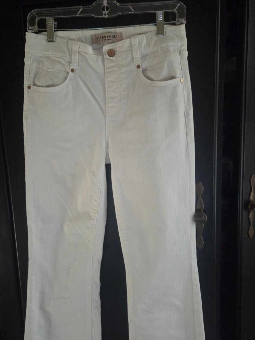 Liverpool White Cropped Jeans Size 2/26